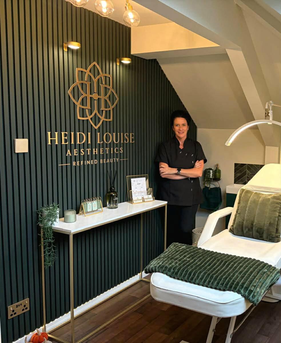 Heidi in the treatment room at Heidi Louise Aesthetics